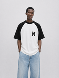 Paris College Baseball Stitch T-shirt Black
