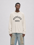 Paris College Destroyed Longsleeve Vintage Beige