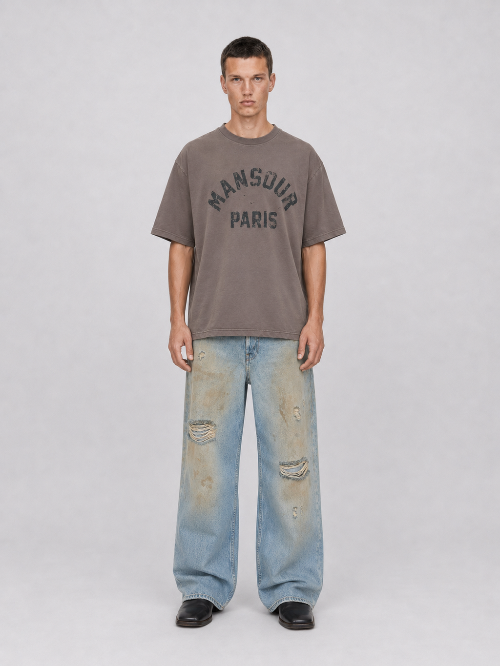 Paris College Destroyed T-shirt Coffee 3
