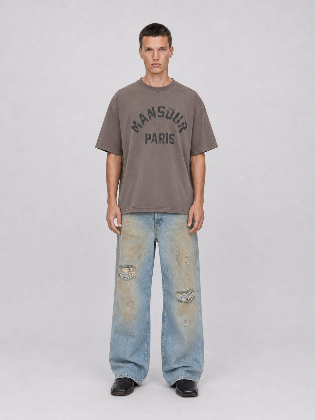 Paris College Destroyed T-shirt Coffee 3
