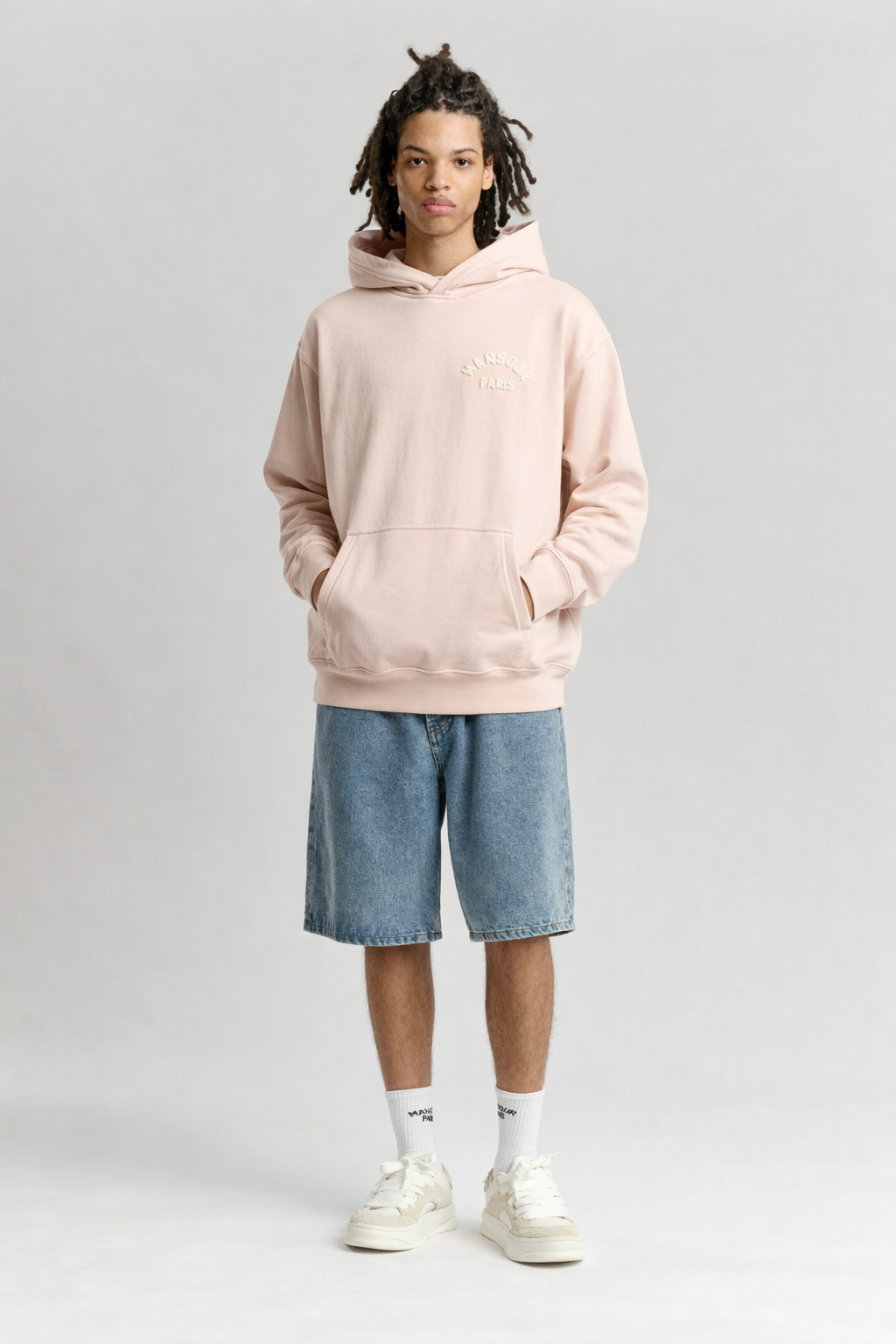 Paris College Hoodie Dusty Pink