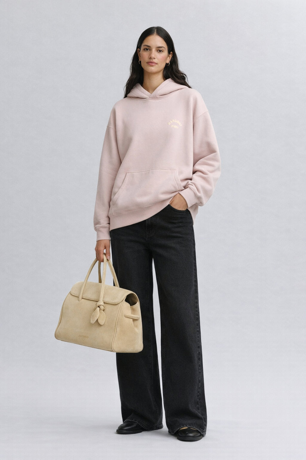 Paris College Hoodie Dusty Pink