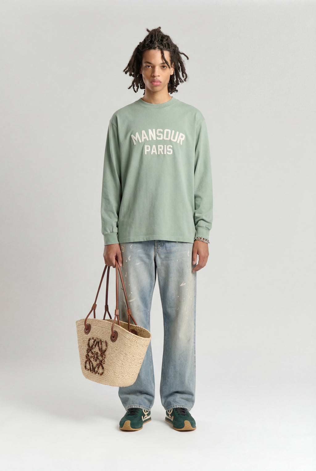 Paris College Longsleeve Green Milieu