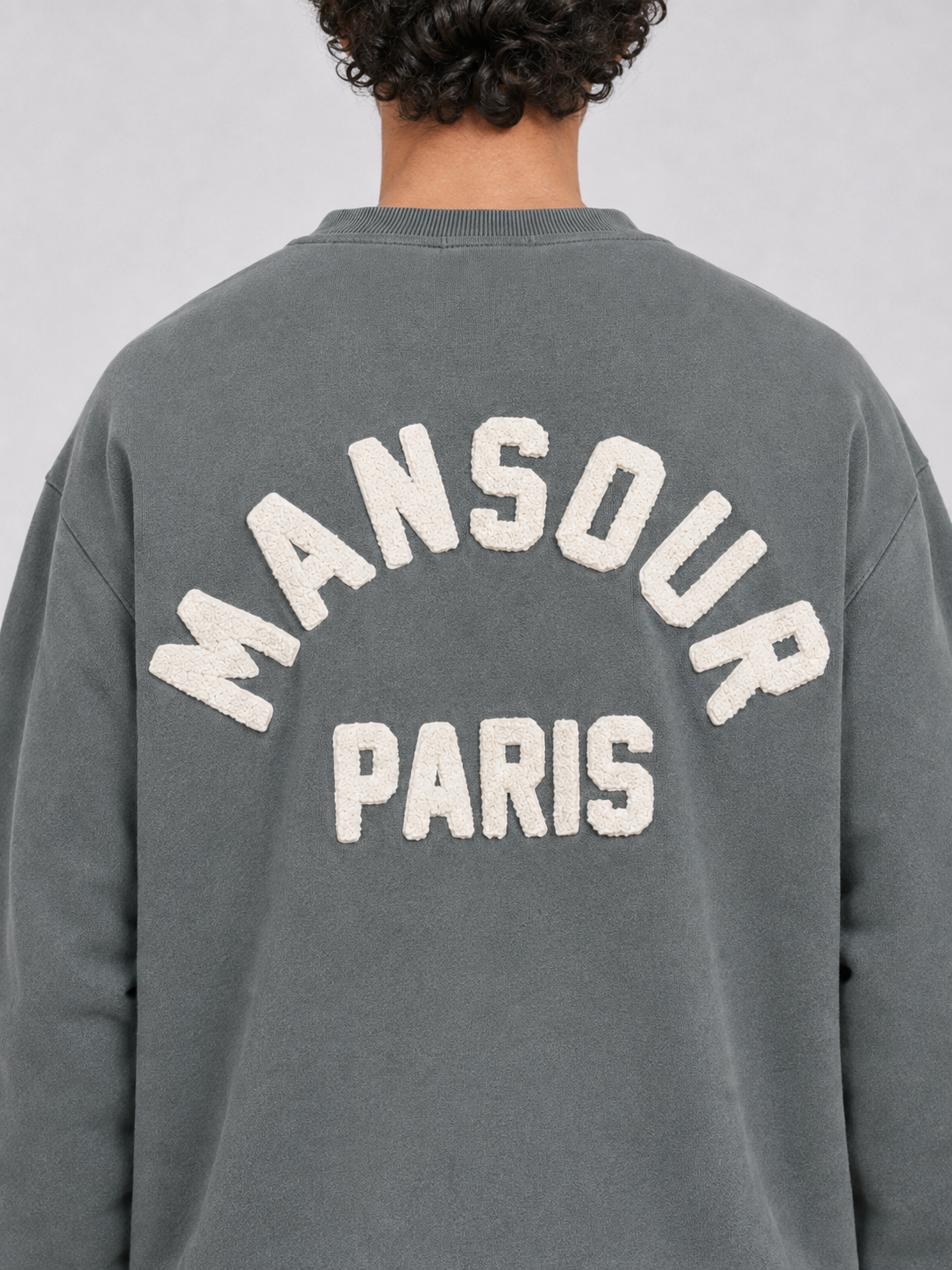 Paris College Pocket Sweater Balsam Green detail back