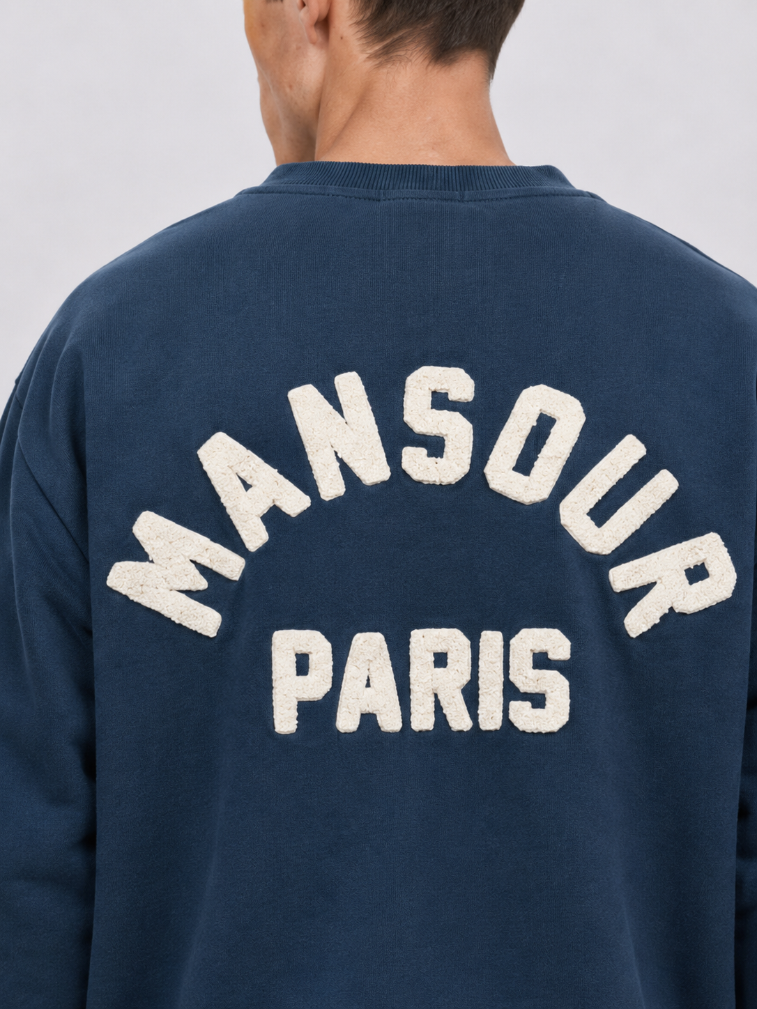 Paris College Pocket Sweater Blue Nights detail back