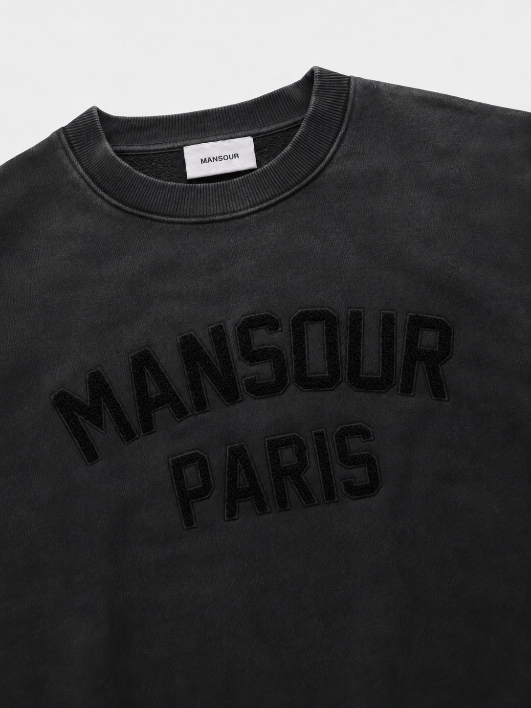 Paris College Sweater Vintage Black detail