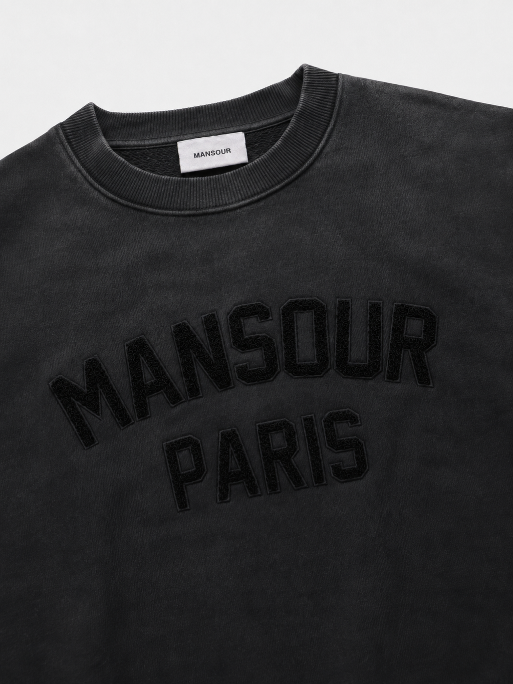 Paris College Sweater Vintage Black detail