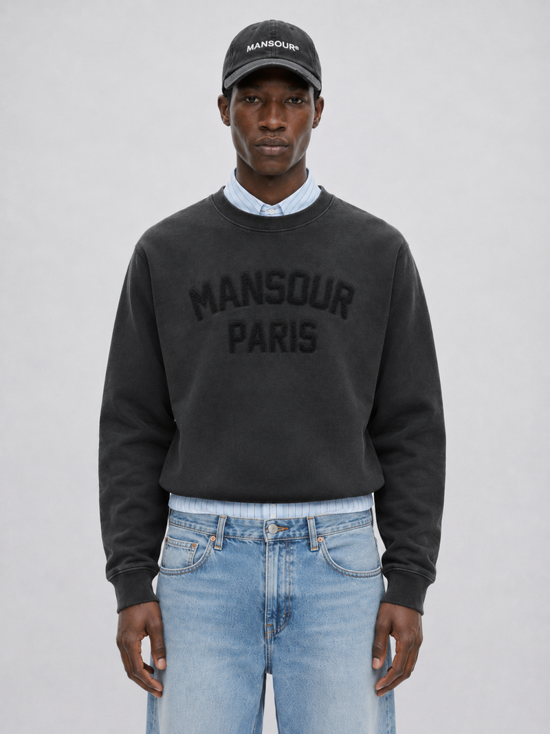 Paris College Sweater Vintage Black model