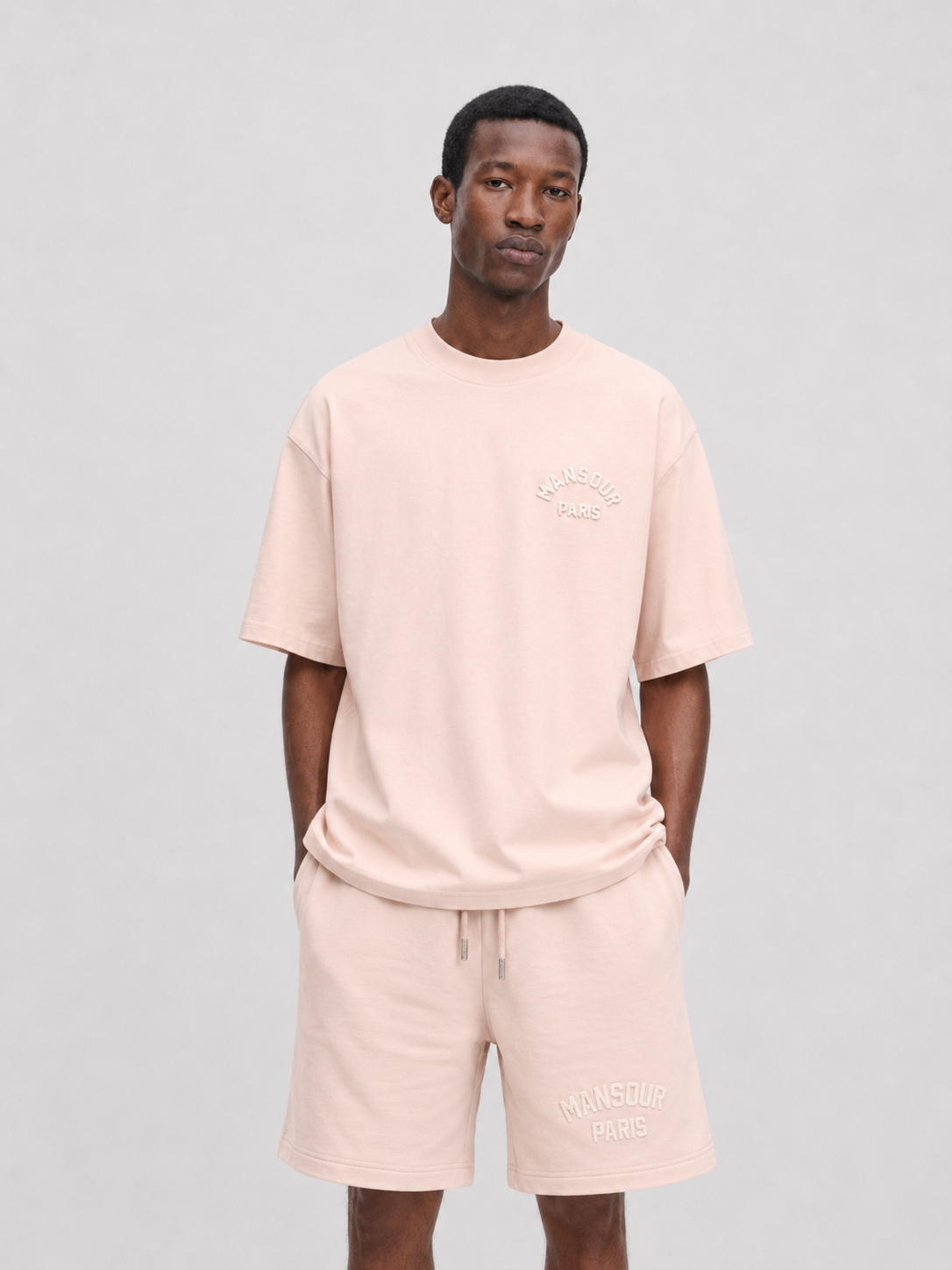 Paris College T-shirt Dusty White Set