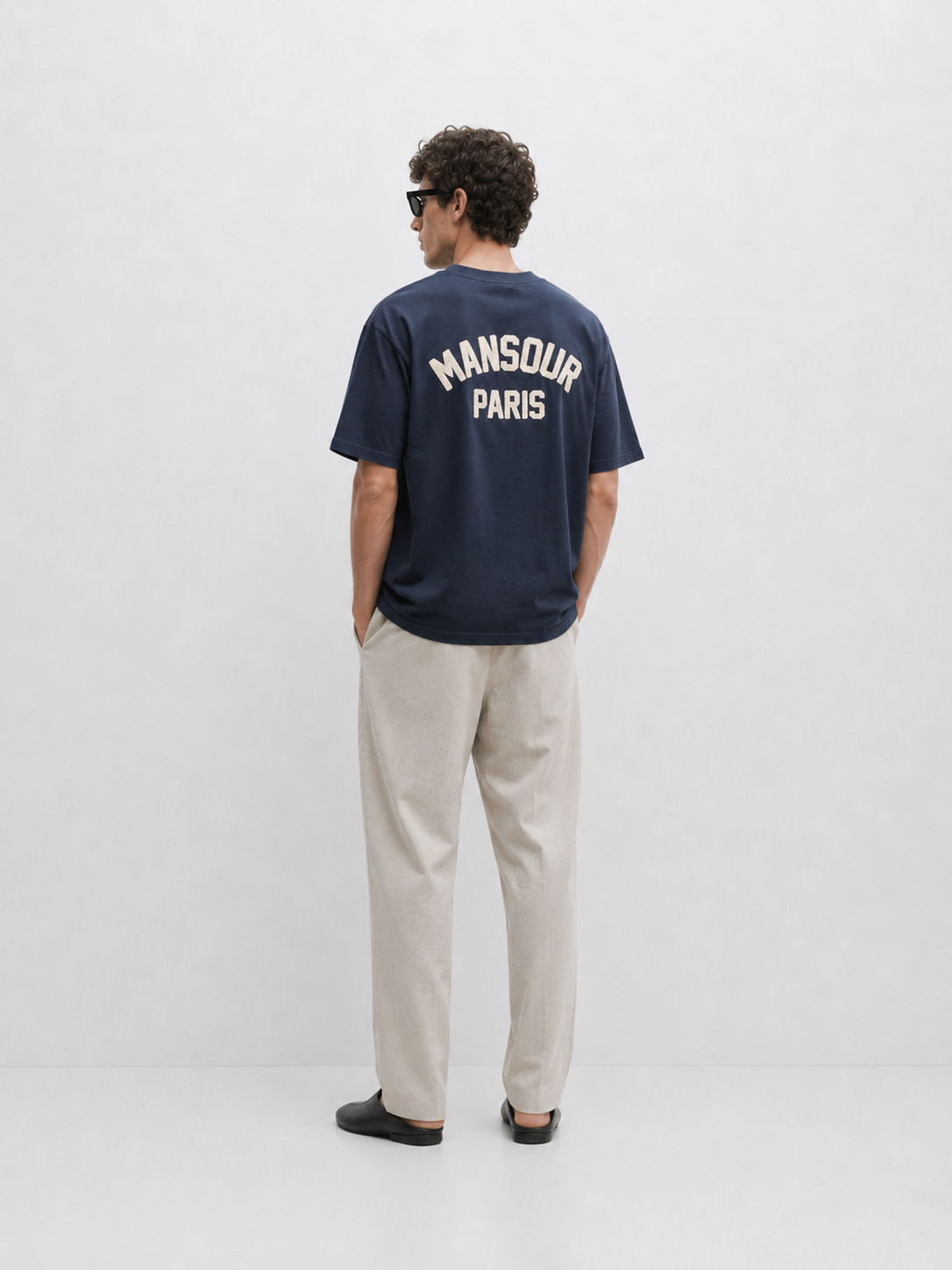 Paris College T-shirt Navy back