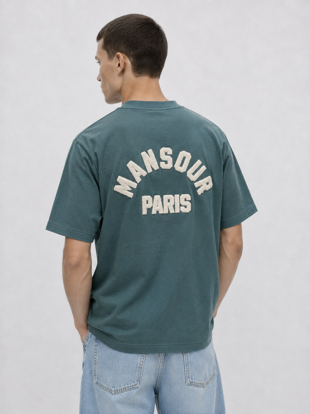 Paris College T-shirt Vintage Green back
