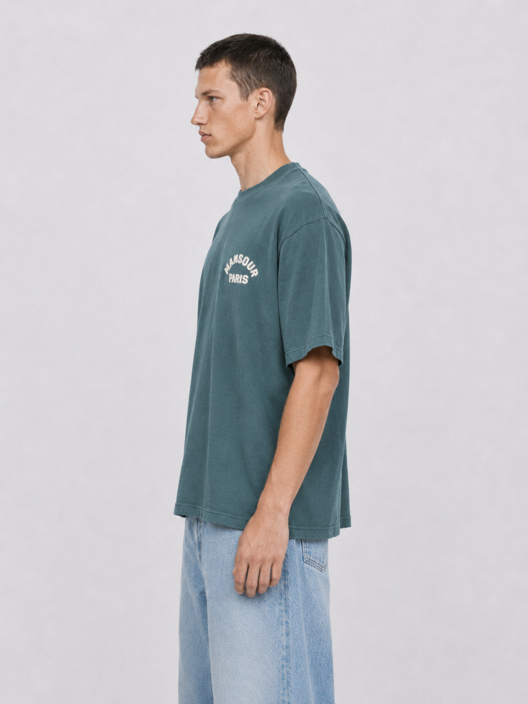 Paris College T-shirt Vintage Green side