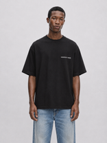 Script Embroidery T-shirt Black