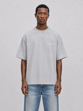 Script Embroidery T-shirt Heather Grey