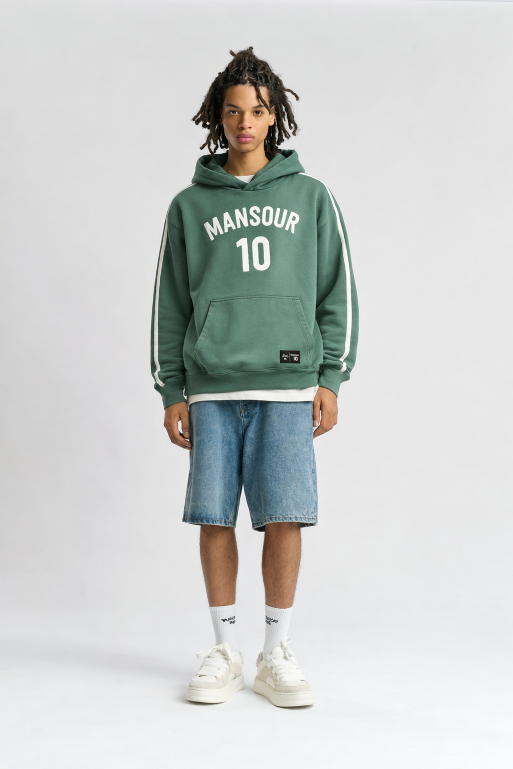 Striped Hoodie Sea Pine
