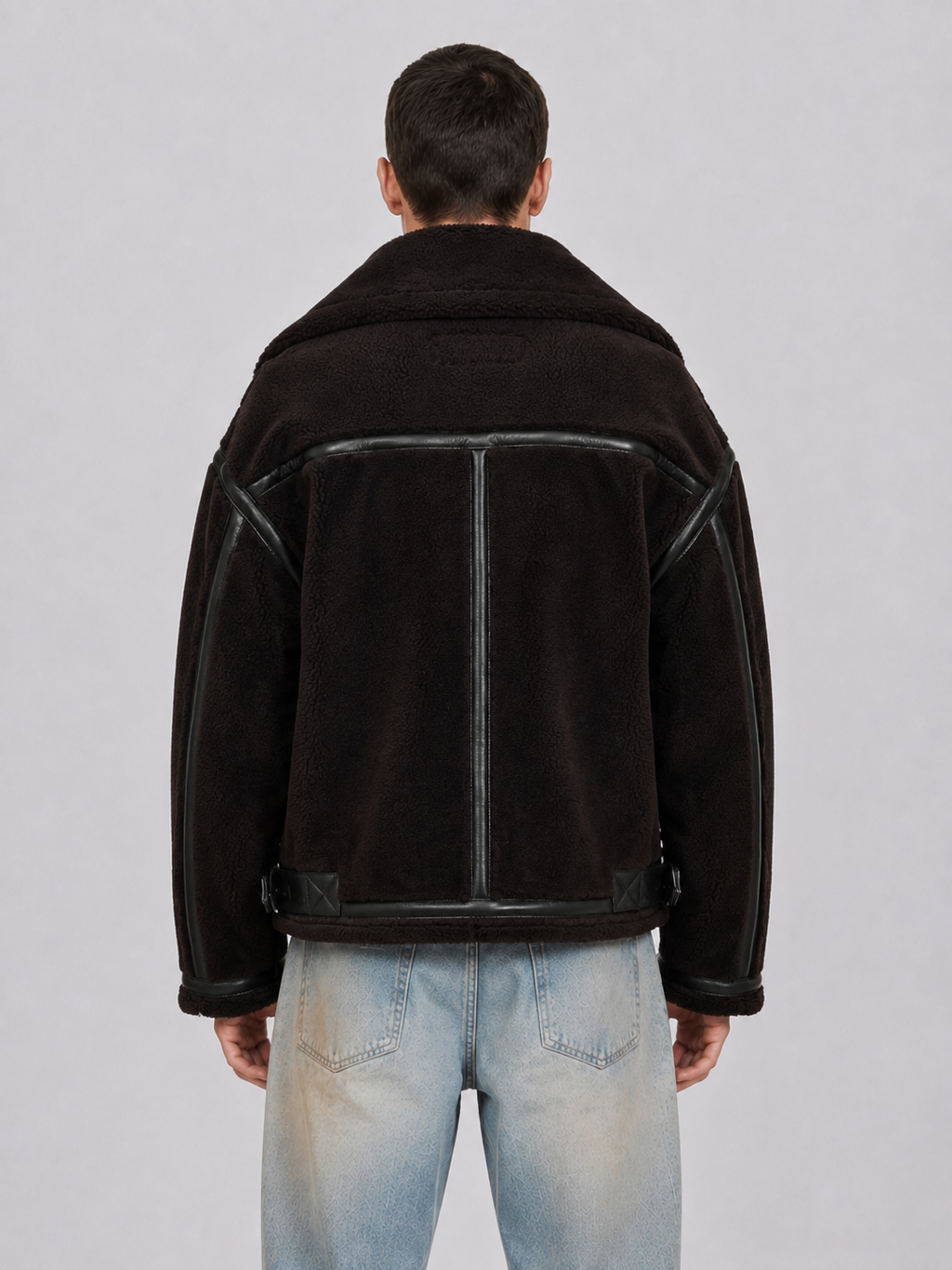 Shearling Jacket Dark Brown 4