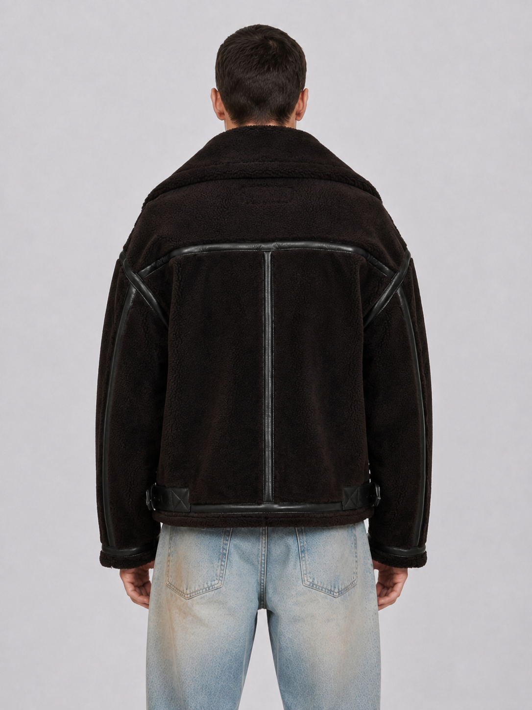 Shearling Jacket Dark Brown 4