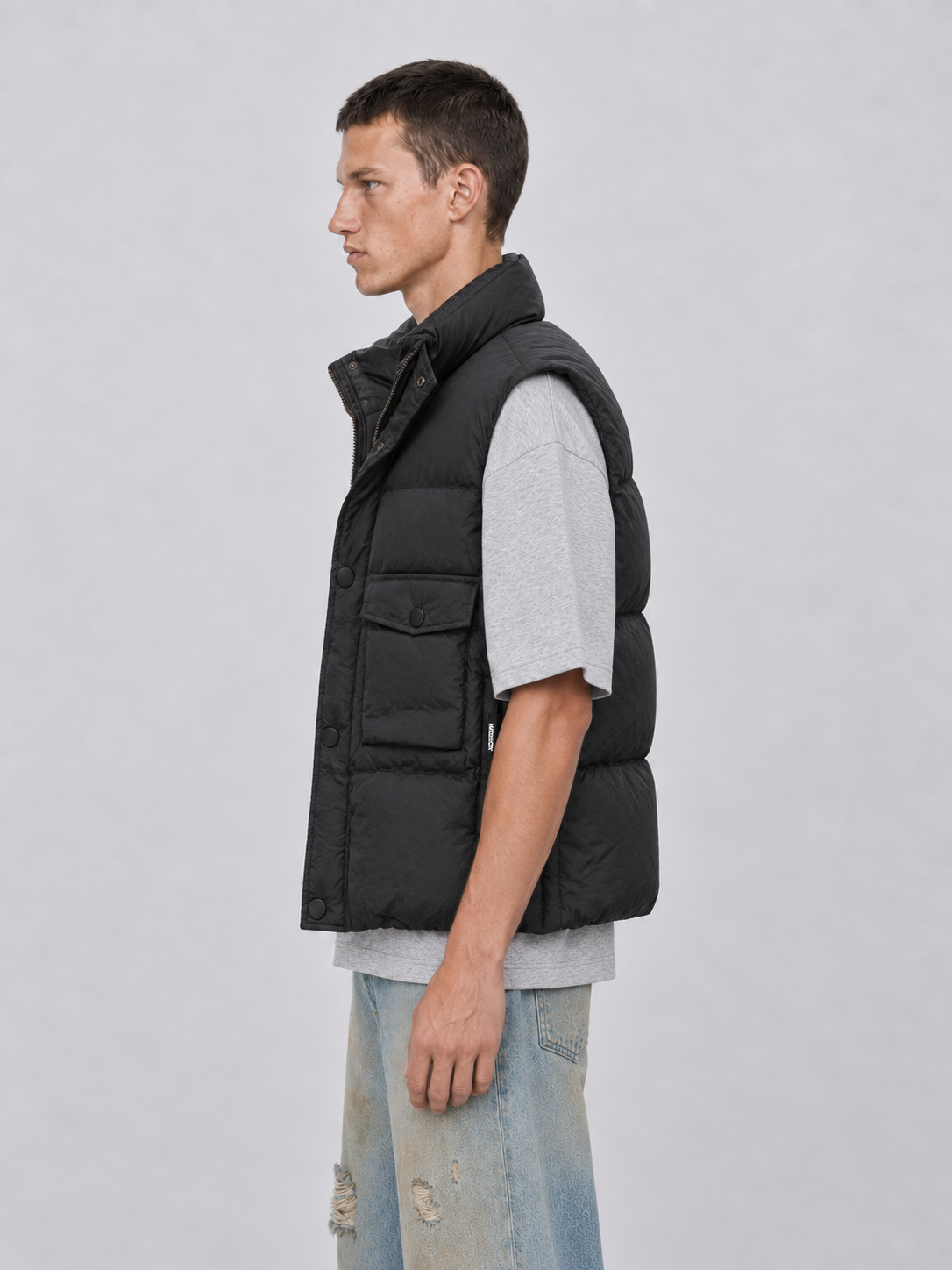 Down Vest in Nylon