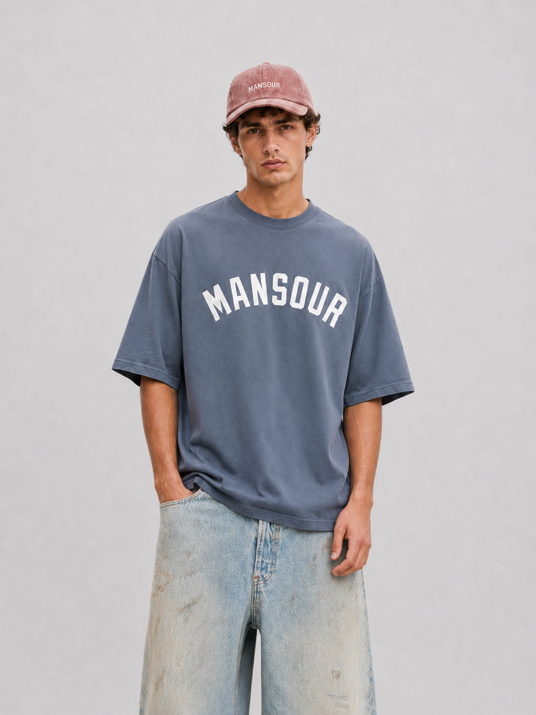 Varsity Logo T-shirt Faded Indigo