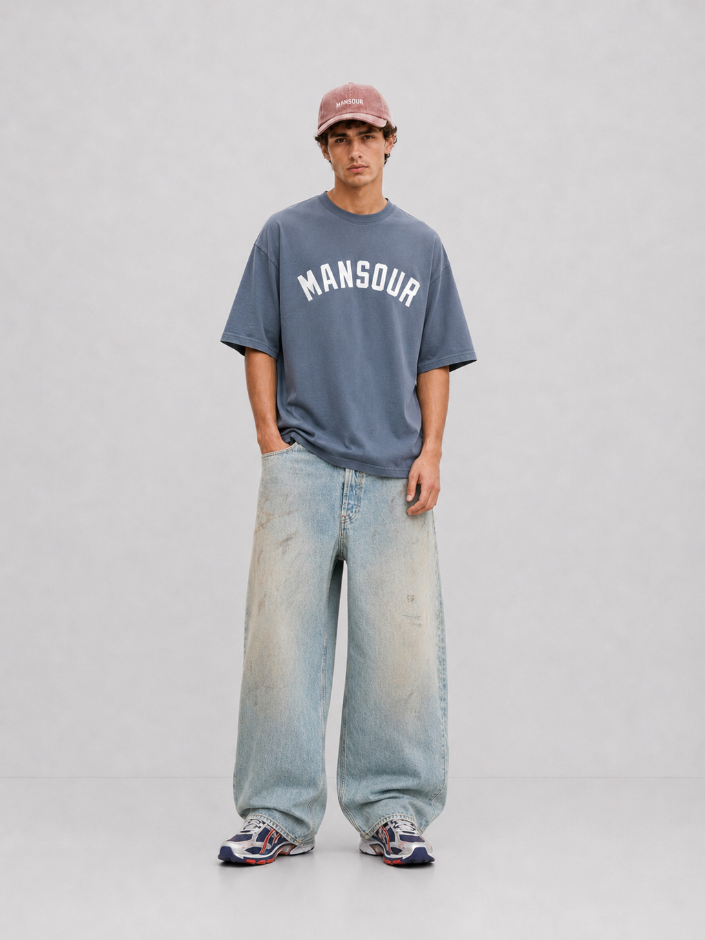 Varsity Logo T-shirt Faded Indigo full