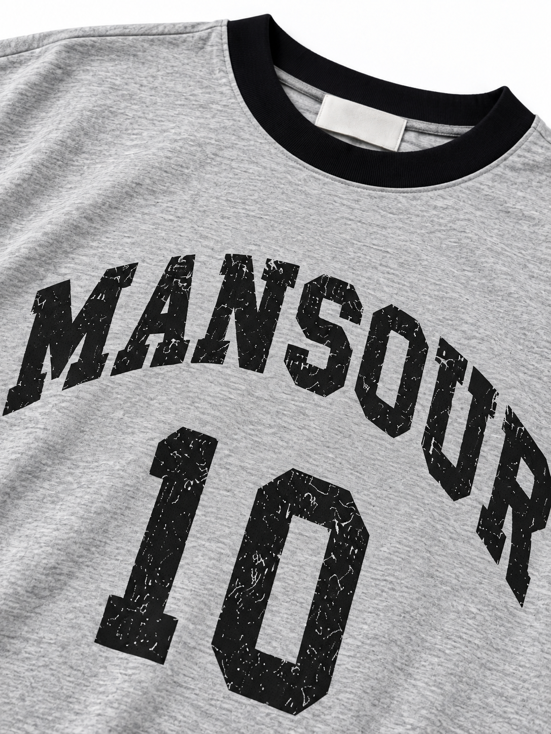 College 10 Ringer T-shirt Grey van Art. Department, detail van het logo