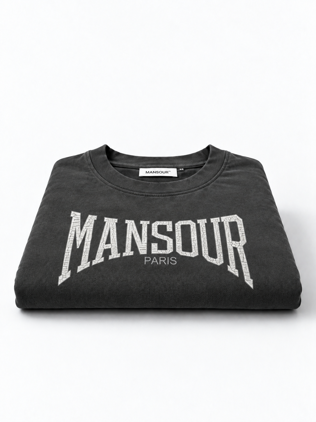 Cracked Print Longsleeve Black d'Art. Department, plié
