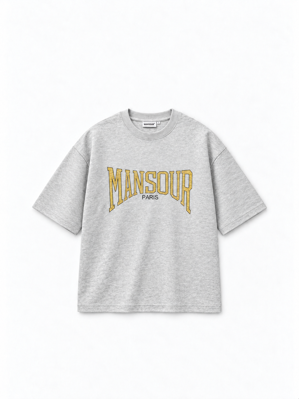 Cracked Print T-shirt Grey Melange van Art. Department, voorkant