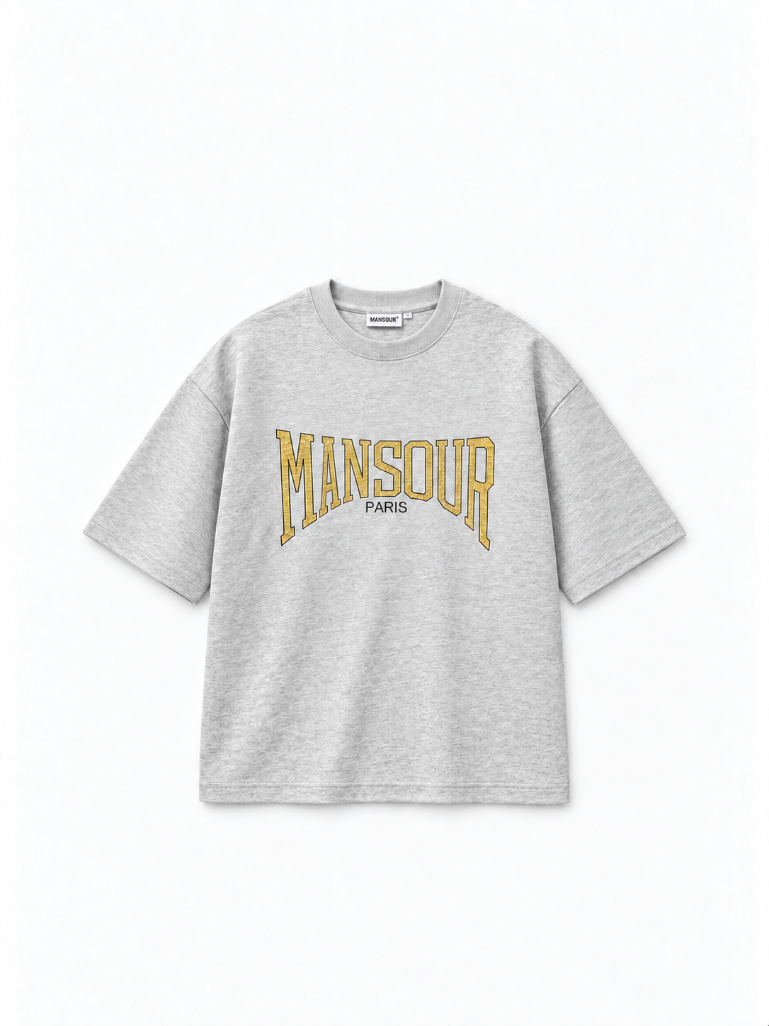 Cracked Print T-shirt Grey Melange van Art. Department, voorkant