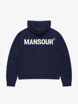 Knitted Logo Hoodie Dark Navy