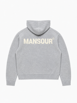 Knitted Logo Hoodie Grey