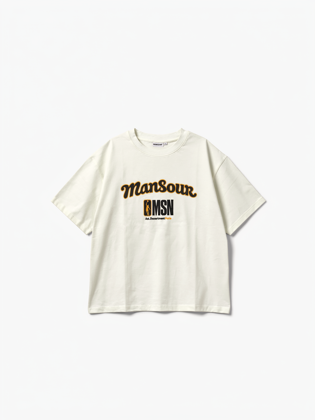 MSN Basketball T-shirt Off White von Art. Department, Vorderseite
