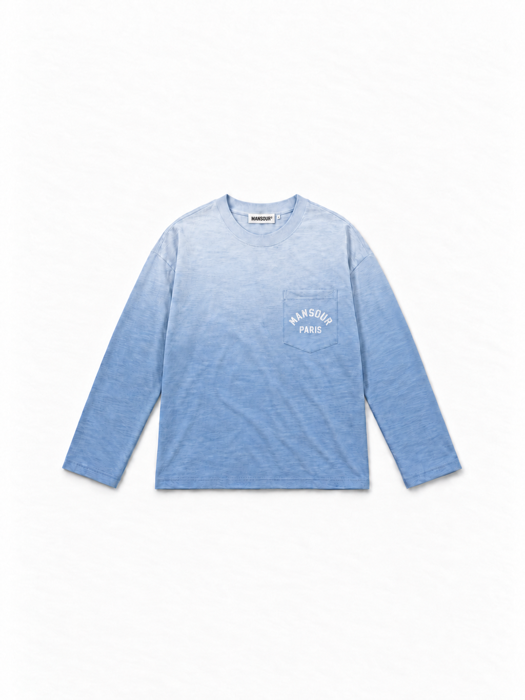 Pocket Longsleeve Sprayed Blue von Art. Department, Vorderseite