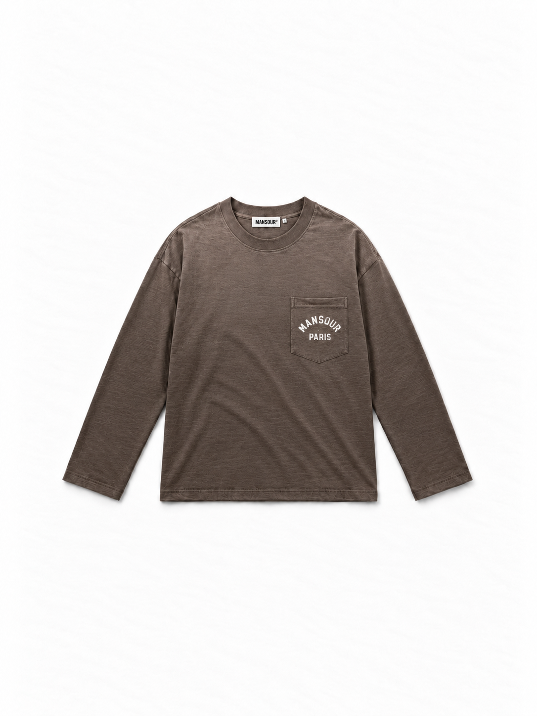 Pocket Longsleeve Sprayed Brown von Art. Department, Vorderseite
