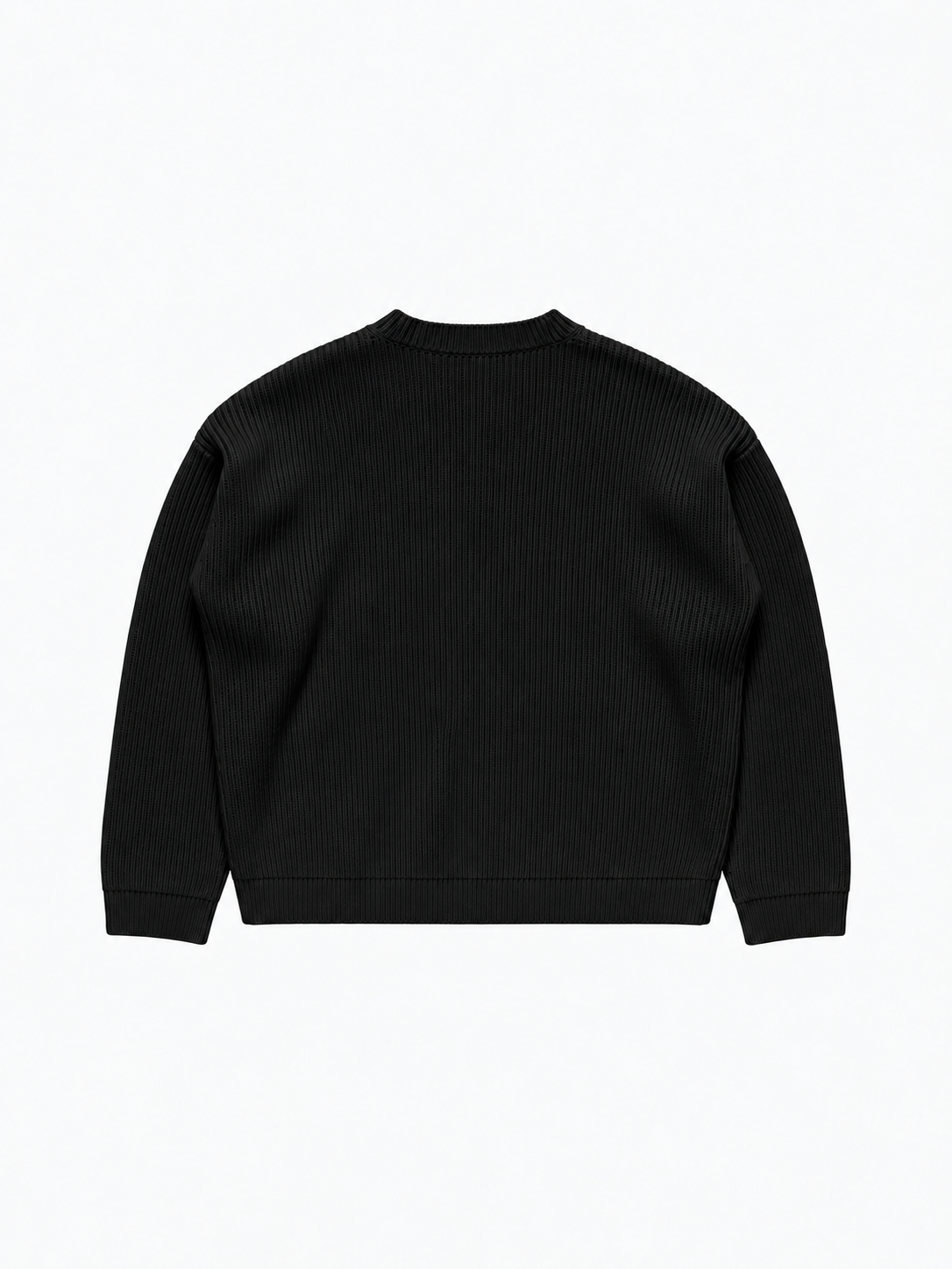 Ribbed Logo Sweater Black d'Art. Department, vue de dos