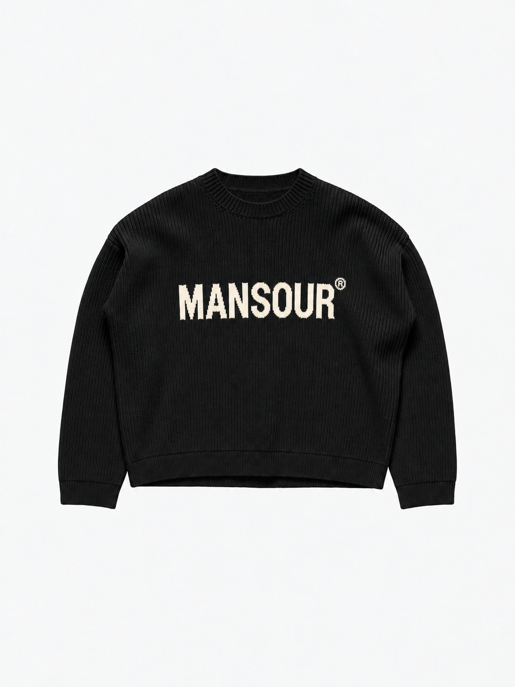 Ribbed Logo Sweater Black d'Art. Department, vue de face