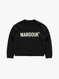 Ribbed Logo Sweater Black d'Art. Department, vue de face