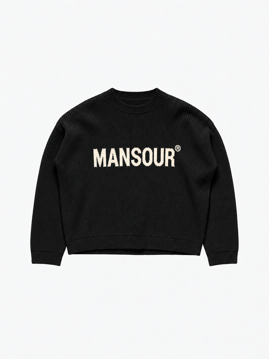 Ribbed Logo Sweater Black d'Art. Department, vue de face