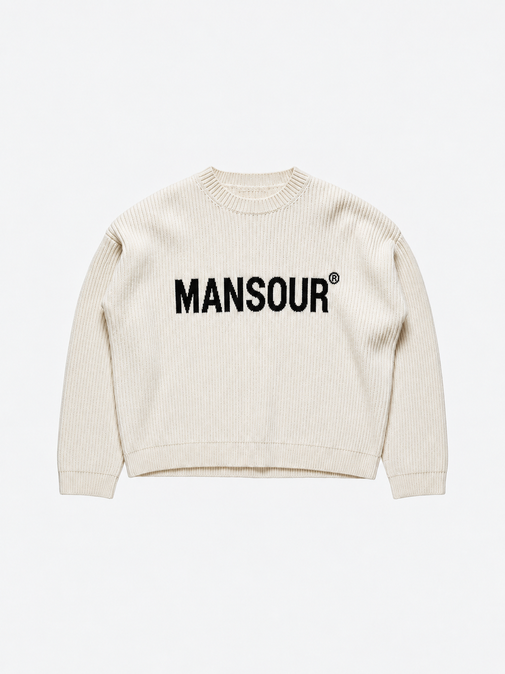 Ribbed Logo Sweater Off White von Art. Department, Vorderseite