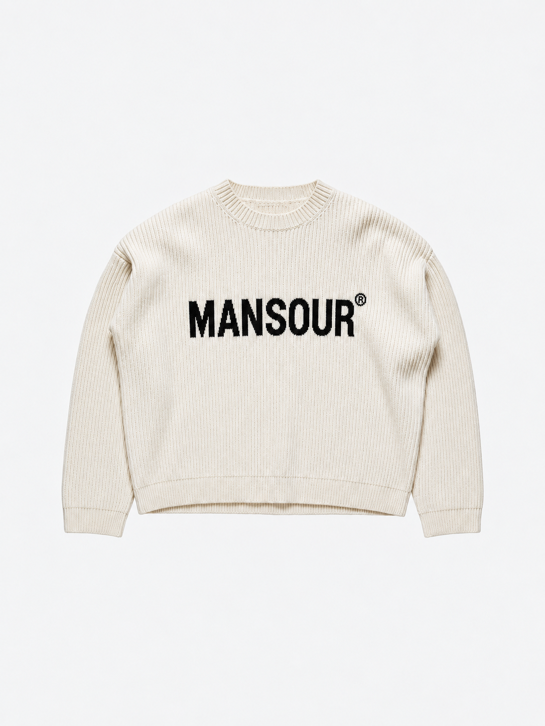 Ribbed Logo Sweater Off White von Art. Department, Vorderseite