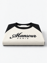 Script Raglan Longsleeve Off White/Black