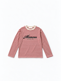 Striped Script Longsleeve Red by Art. Department, front
