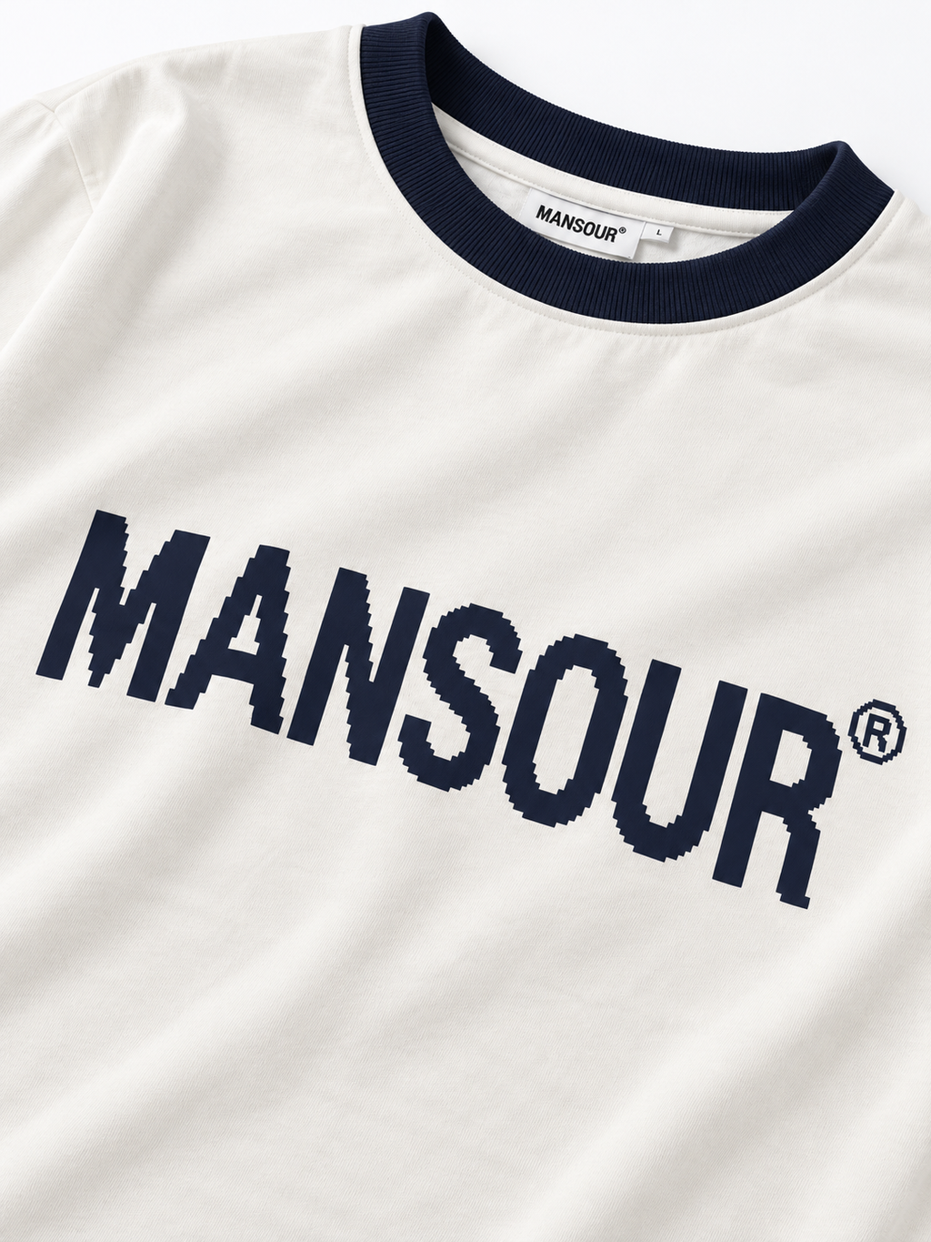 Terry Ringer Longsleeve White/Navy von Art. Department, Detail des Logos