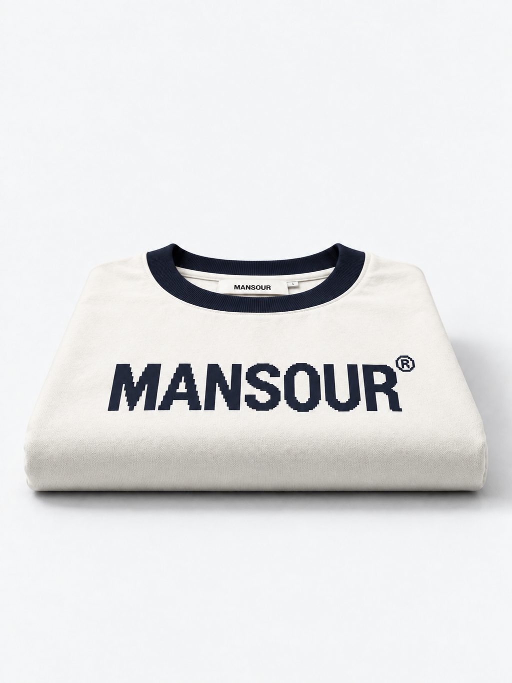 Terry Ringer Longsleeve White/Navy von Art. Department, gefaltet