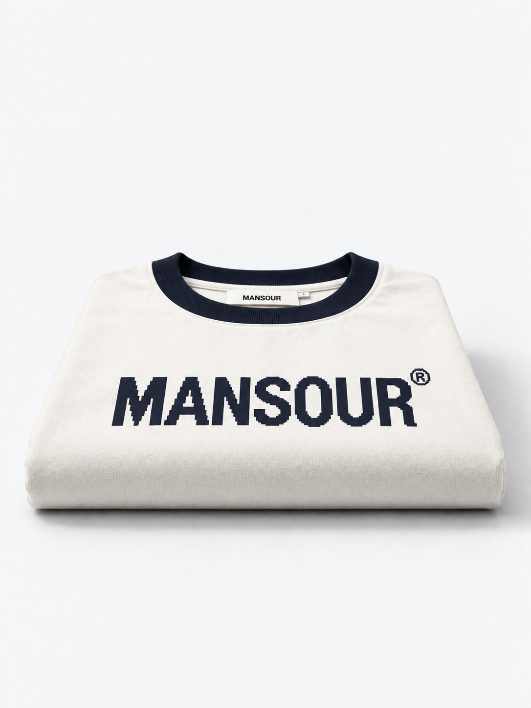 Terry Ringer Longsleeve White/Navy von Art. Department, gefaltet