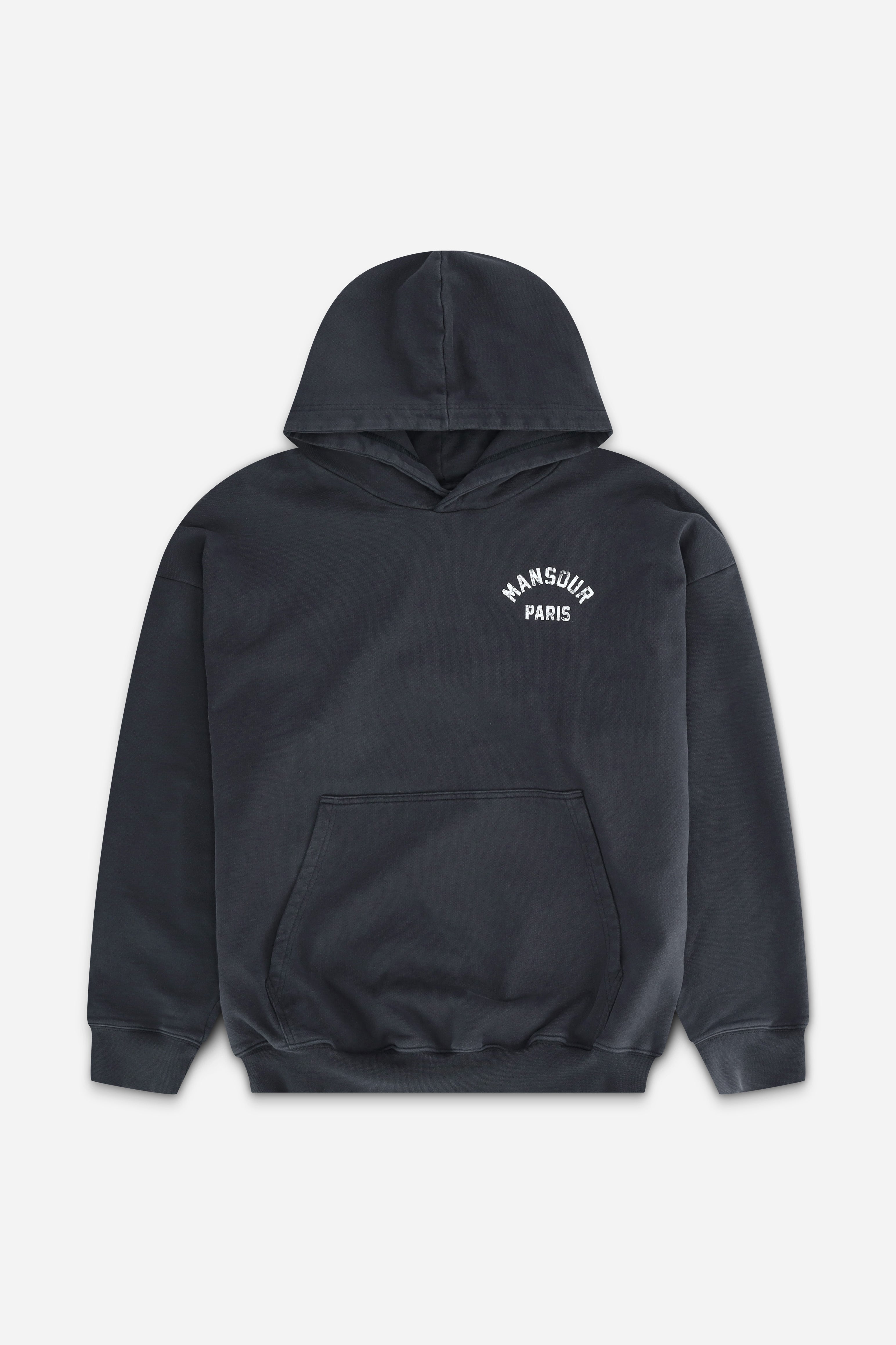 Striped Hoodie Washed Grey