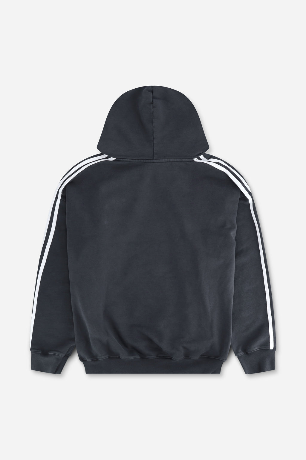 Striped Hoodie Washed Grey