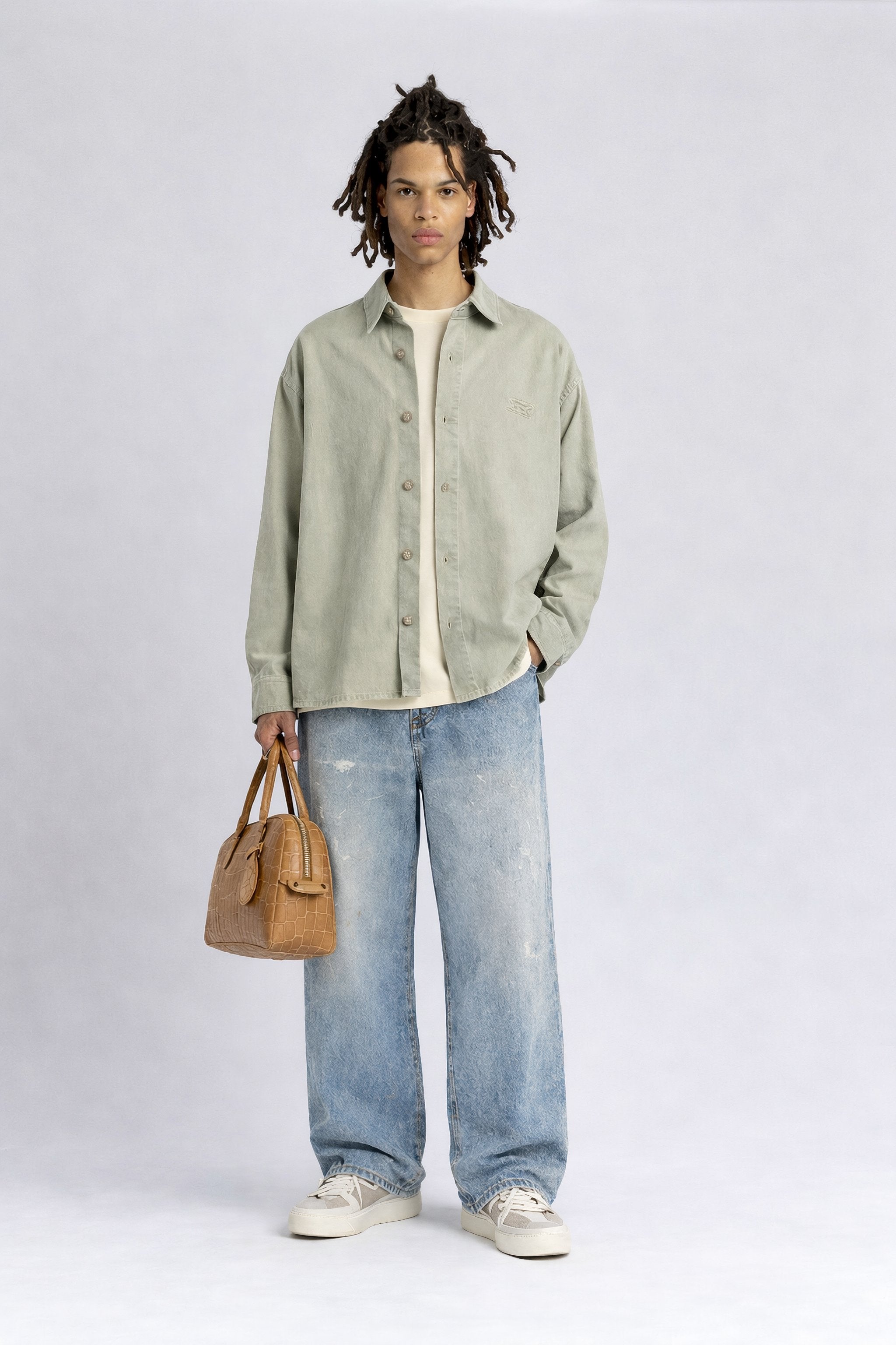 Denim Overshirt Sage