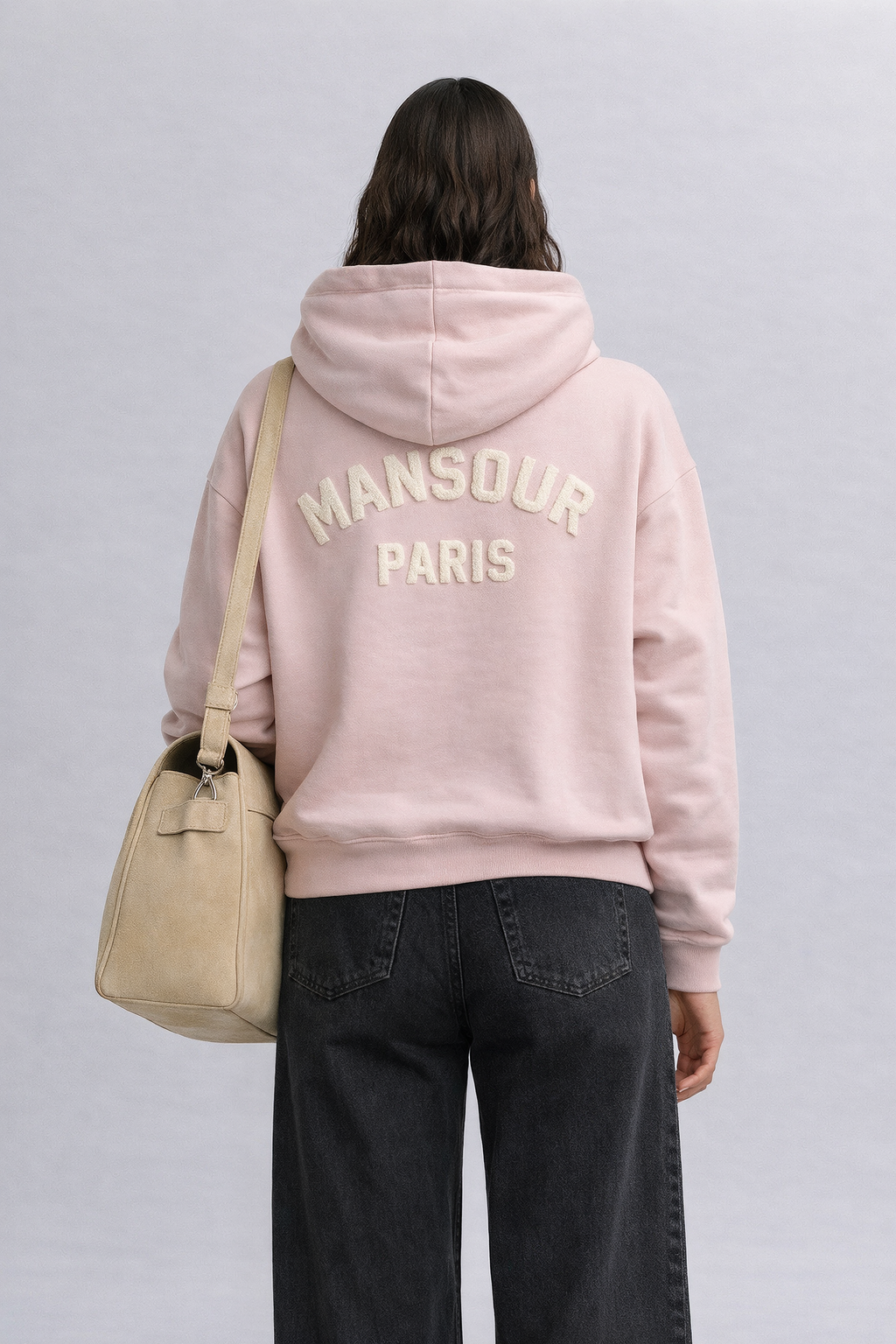 Paris College Hoodie Dusty Pink