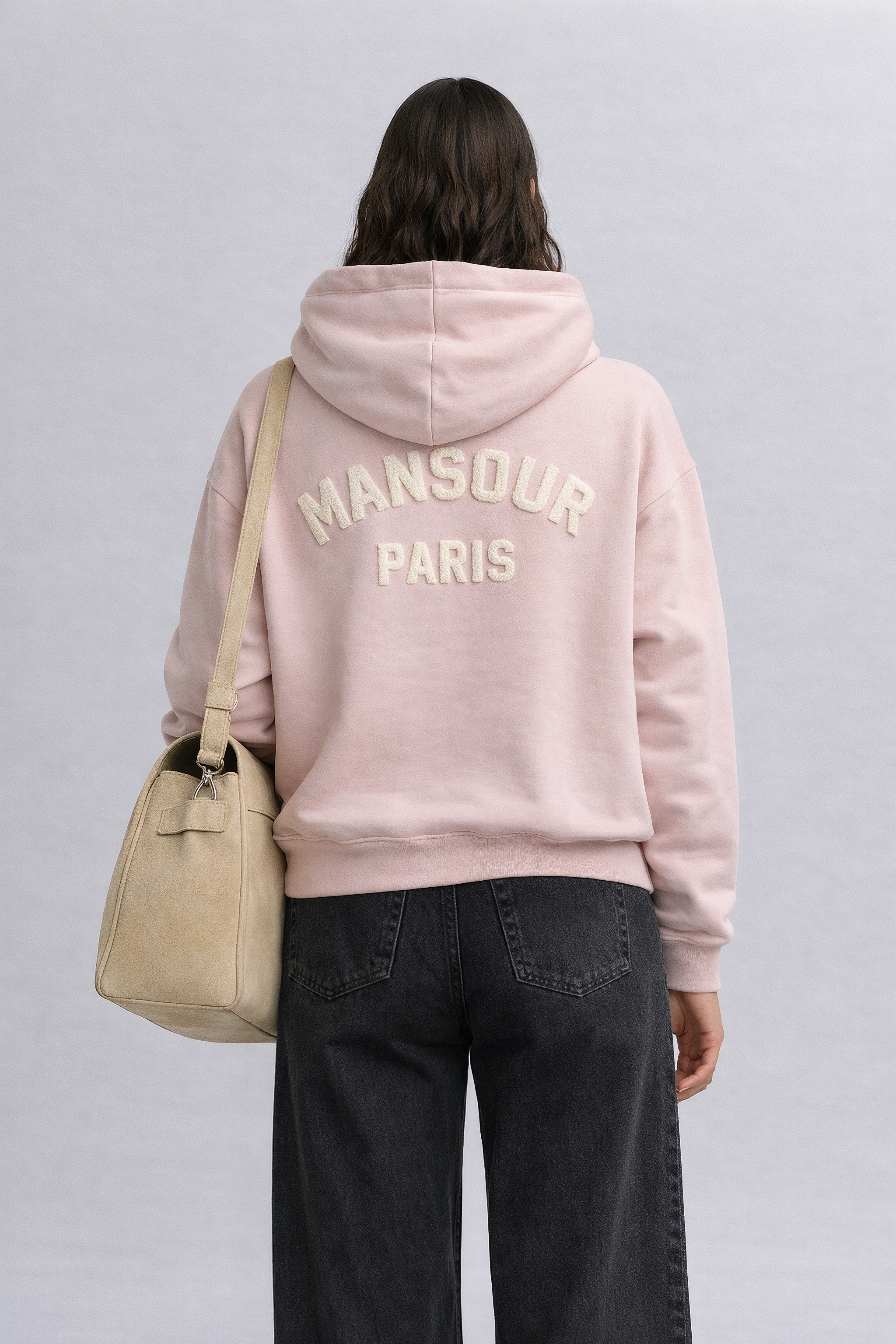 Paris College Hoodie Dusty Pink
