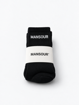 Mansour Logo Socks Black